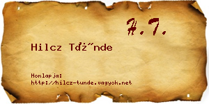 Hilcz Tünde névjegykártya