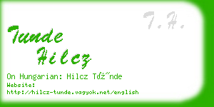 tunde hilcz business card